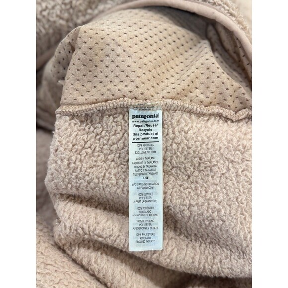 Patagonia Womens Jacket Brown Los Gatos Hooded 1/4 Zip Fleece High Pile Medium - Picture 11 of 12